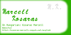 marcell kosaras business card